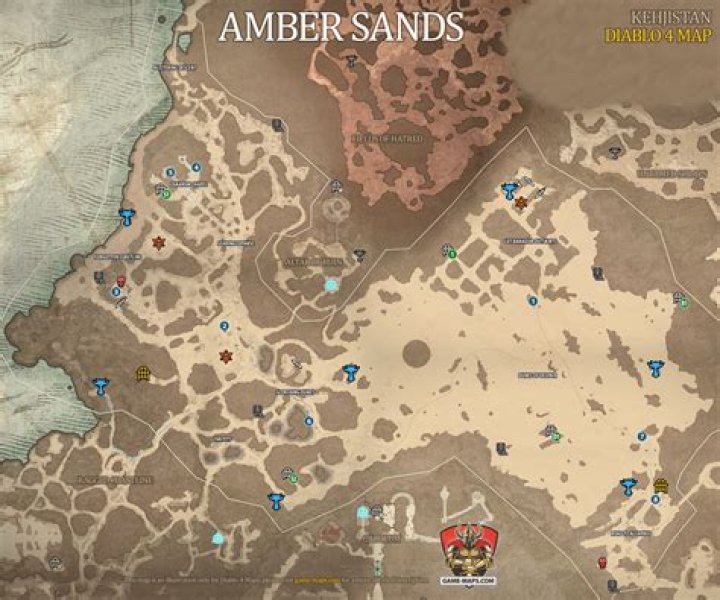 Amber Sands Map for Diablo 4