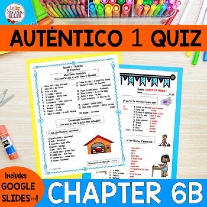 Auténtico 1 Capítulo 6B vocabulario Quiz