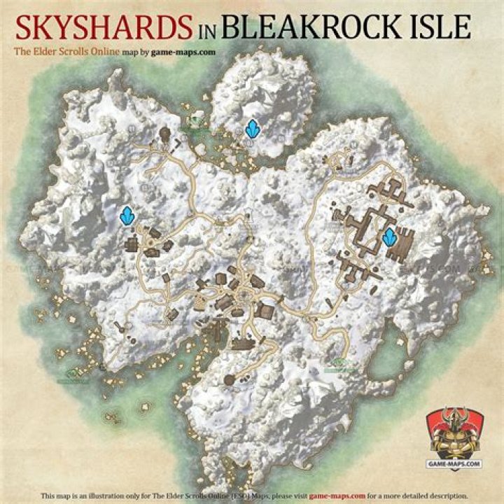 Bleakrock Isle Skyshards Location Map The Elder Scrolls Online (ESO)