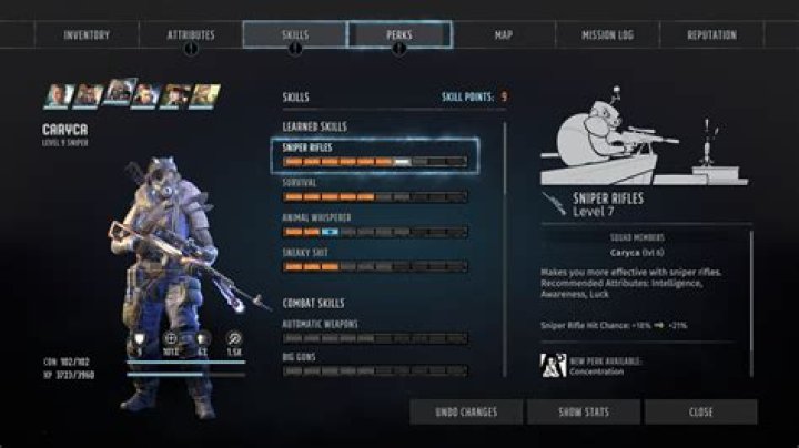 Character Attributes in Wasteland 3