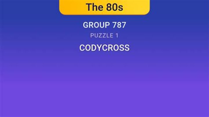 CodyCross The 80s Group 786-Puzzle 2 Answers • Game Solver