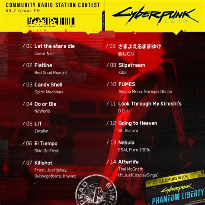 Cyberpunk 2077 – Radio Stations List