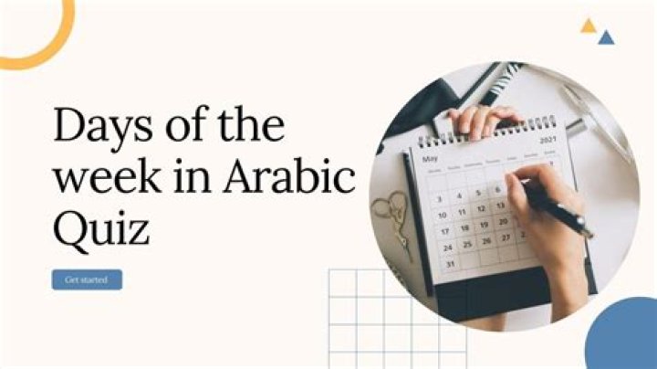 Days of the week in Arabic Quiz