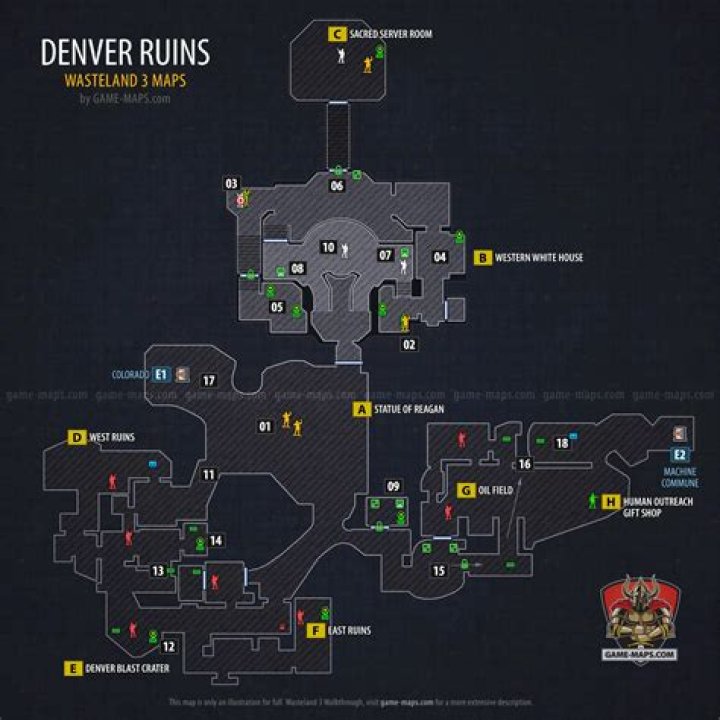 Denver Ruins Map with Walkthrough