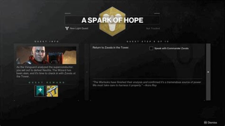 Destiny 2 A Spark of Hope Quest Steps
