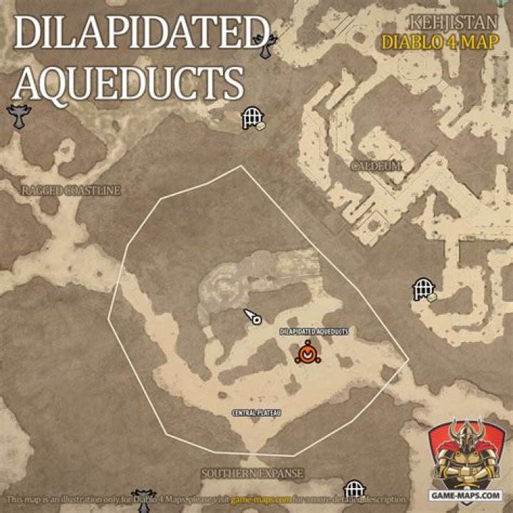 Dilapidated Aqueducts Map for Diablo 4