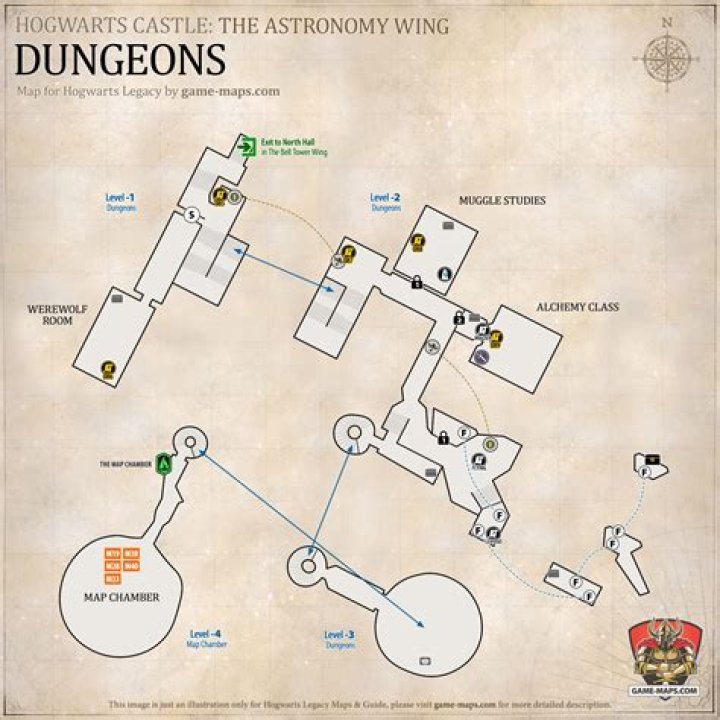 Dungeons, Hogwarts Legacy Points of interest