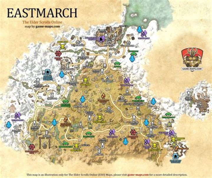 Eastmarch Map - The Elder Scrolls Online (ESO)