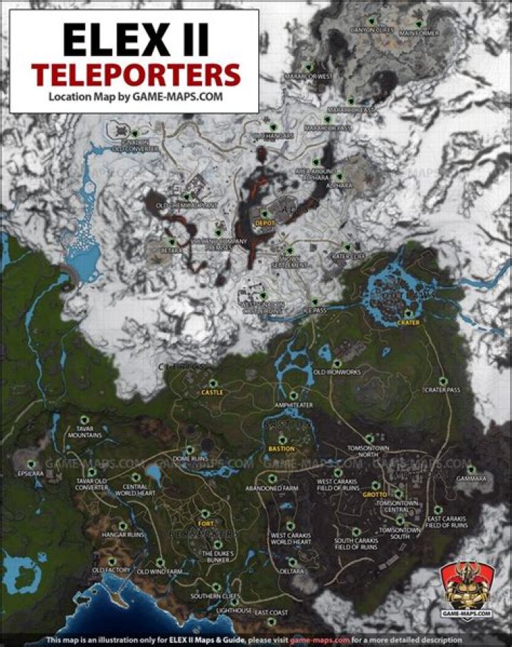 ELEX 2 Teleporters Location Map