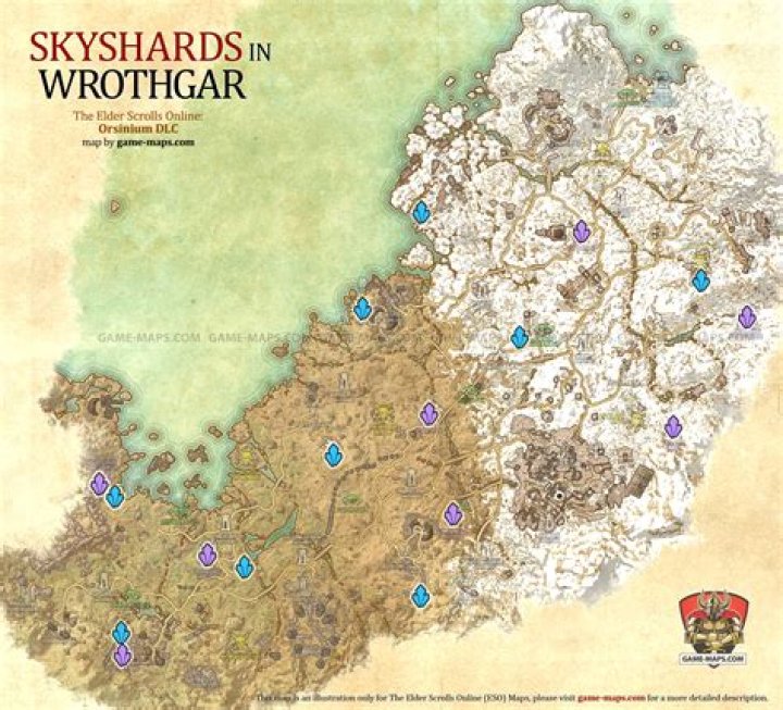 ESO Thukhozod's Sanctum Delve Map with Skyshard and Boss location in Wrothgar