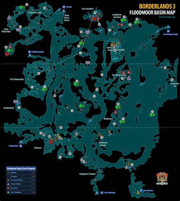 Floodmoor Basin Map for Borderlands 3