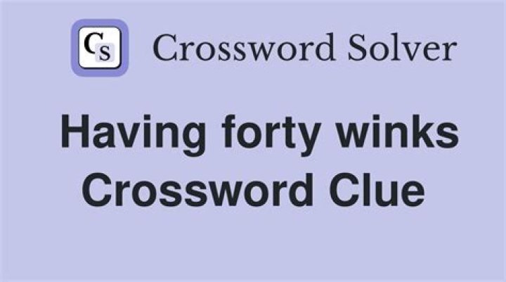 Forty winks Crossword Clue