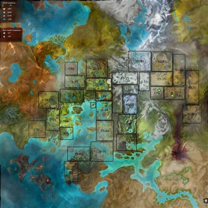 Guild Wars 2 World Map (2023)