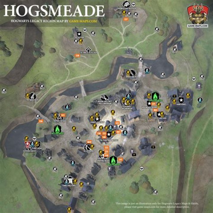 Hogsmeade Map for Hogwarts Legacy