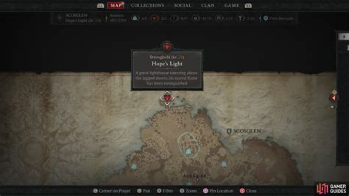 Hope's Light (Stronghold) Map for Diablo 4