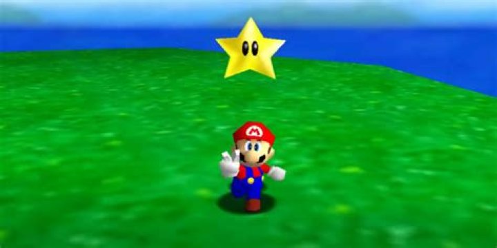 How do you get to the floating island in Super Mario 64?