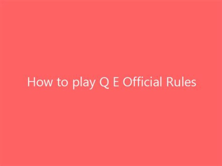 How to play Q.E. | Official Rules
