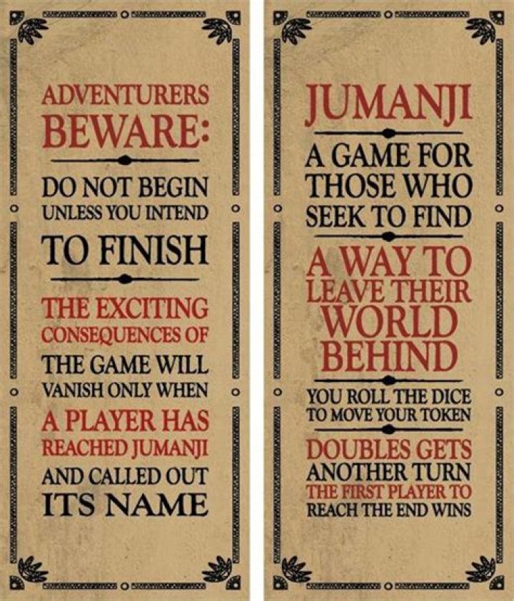 Jumanji Board Game Rules