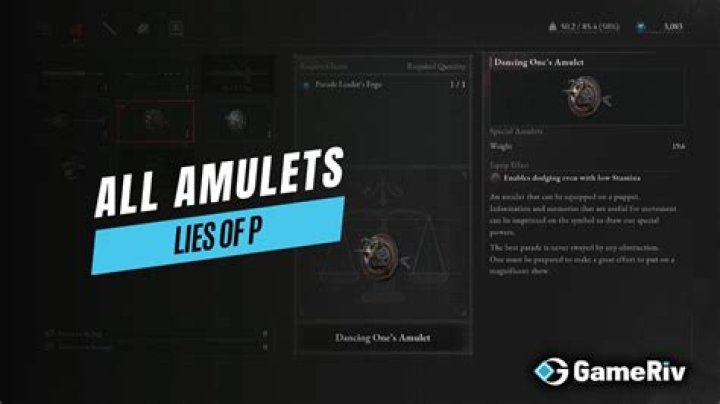 Lies of P (LOP): All Amulets