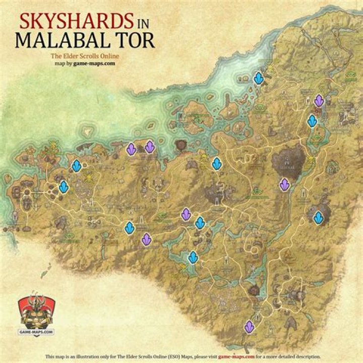 Malabal Tor Skyshards Location Map The Elder Scrolls Online (ESO)