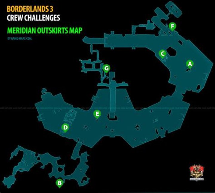 Meridian Outskirts Crew Challenges Locations Borderlands 3 Map