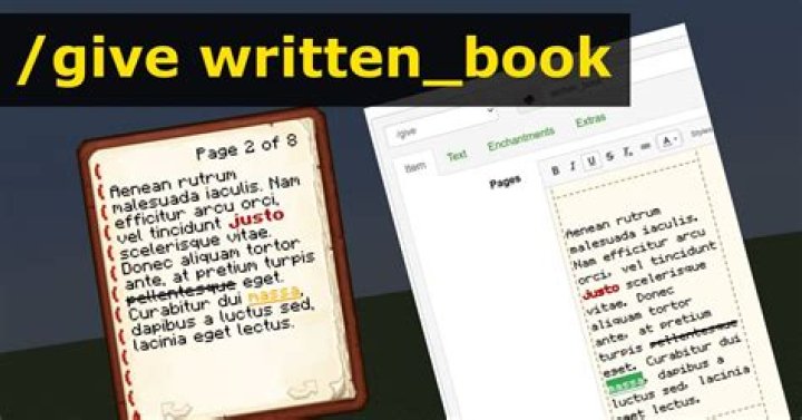 Minecraft : Written Books(Give Command Generator) : Gamer Geeks
