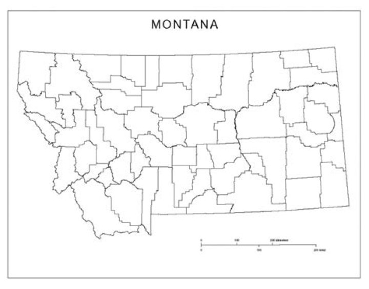 Montana County Numbers Map Quiz