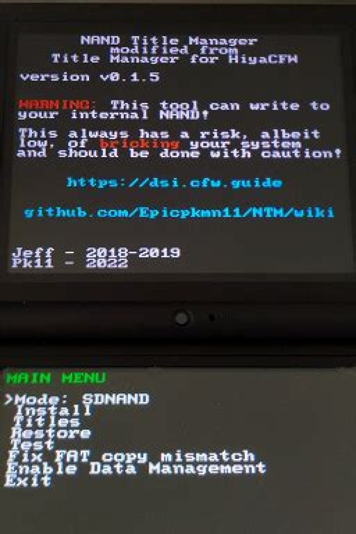 NAND Title Manager - GameBrew