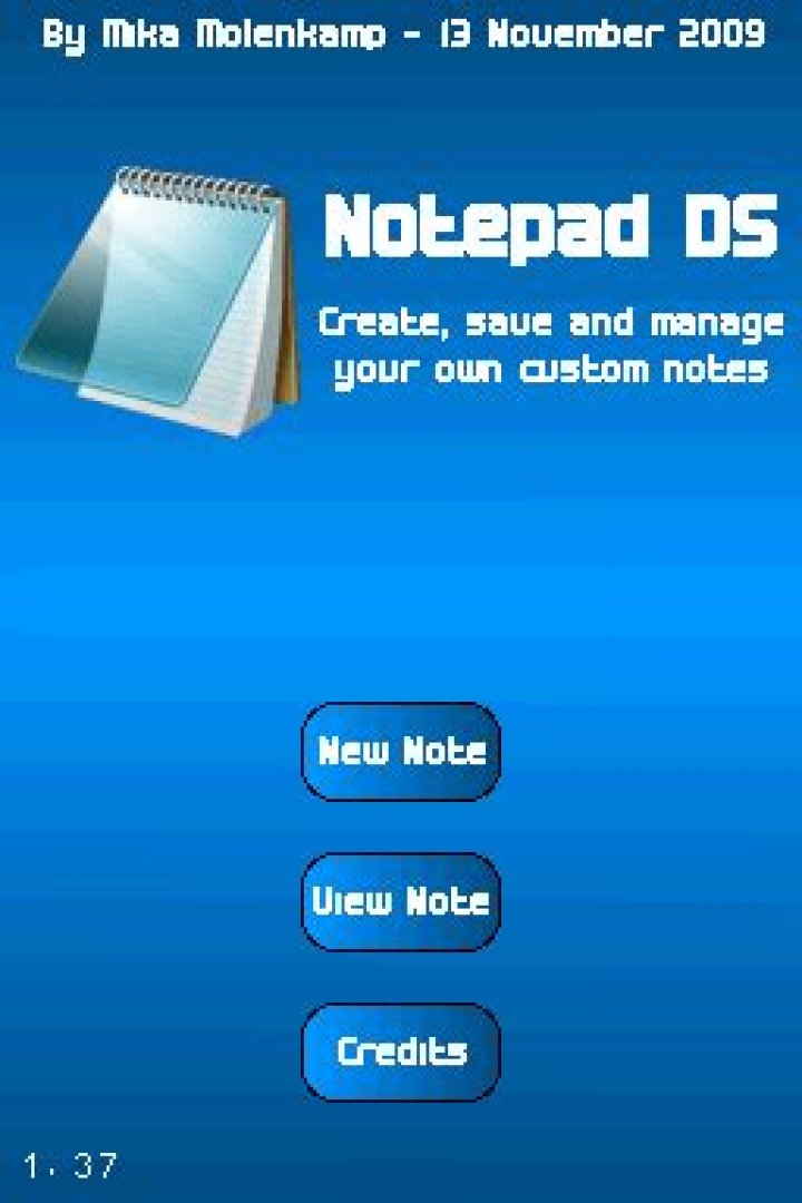 Notepad DS - GameBrew