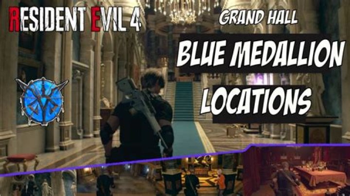 RE4 Remake Blue Medallions Location (Grand Hall)