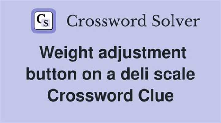 Reset button on a scale Crossword Clue