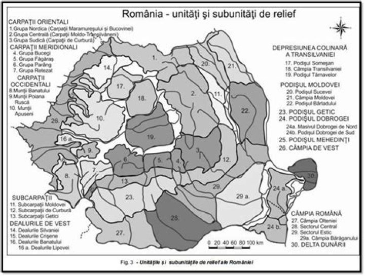 Romania altitudini maxime in Carpati Quiz