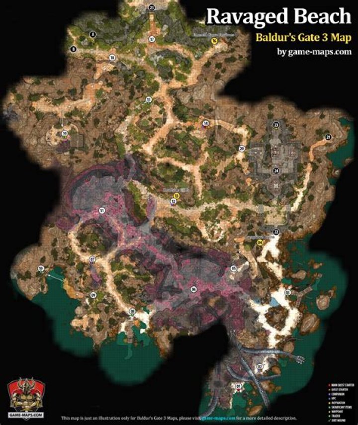 Secluded Cove Map Baldur's Gate 3 (BG3)
