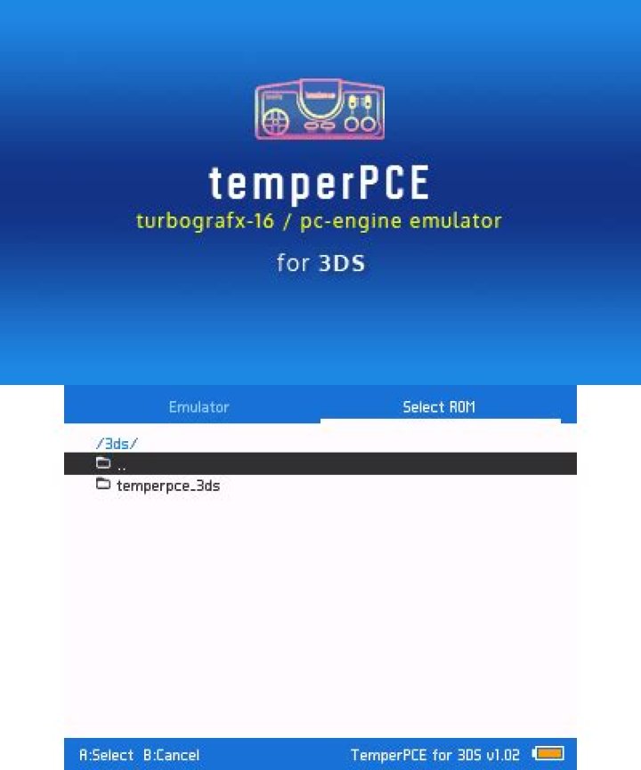 TemperPCE 3DS - GameBrew