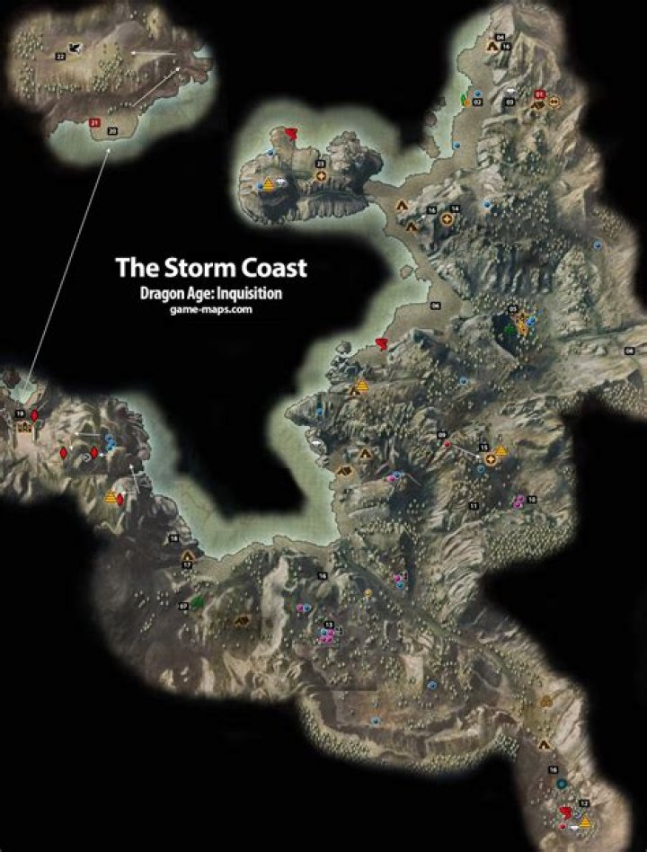 The Storm Coast Dragon Age: Inquisition Map