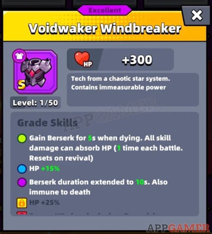 Voidwaker Windbreaker - Survivor.io