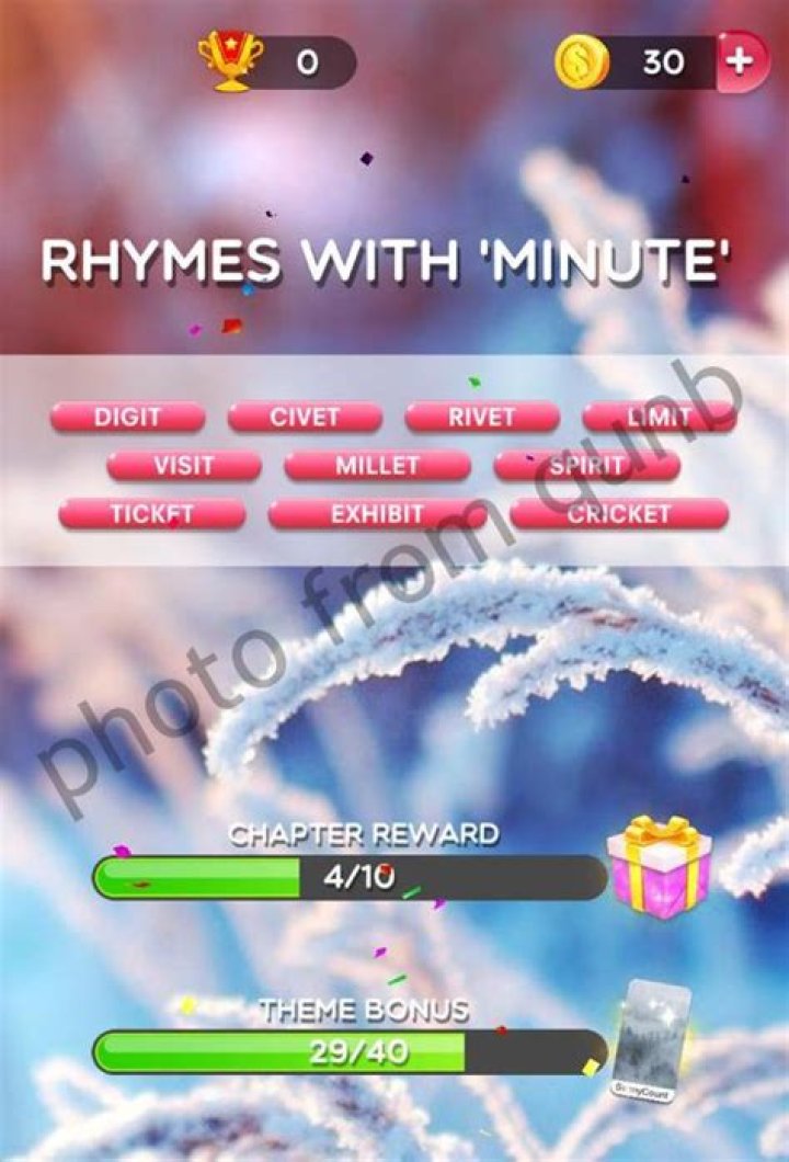 
Word Crush Level 164: Rhymes With ‘Minute’» Answers